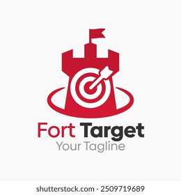 Plantilla de diseño de logotipo de Fort Target. Bueno para empresas, agencias, comunidad y Organización