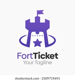 Fort Ticket Plantilla de diseño de logotipo. Bueno para empresas, agencias, comunidad y Organización