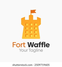 Plantilla de diseño de logotipo de Fort Waffle. Bueno para empresas, agencias, comunidad y Organización