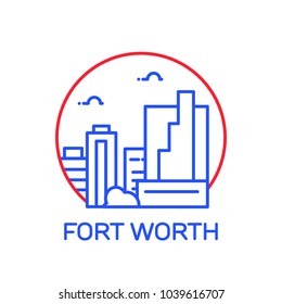 Fort Worth City icon. Vector illustration