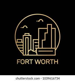 Fort Worth City icon. Vector illustration