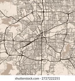 Experimente el paisaje urbano en un plano teñido de sepia donde cada línea refinada revela una cuadrícula estructurada de encanto minimalista, enfatizando la línea refinada.