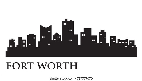 Fort Worth City Skyline Logo Template