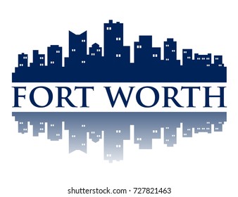 Fort Worth City Skyline Logo Template