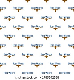 fort worth flag, seamless pattern. vector background
