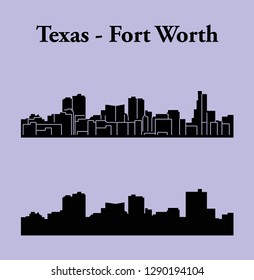 Fort Worth, Texas ( city silhouette ) 