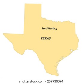 Fort Worth, Texas Locate Map