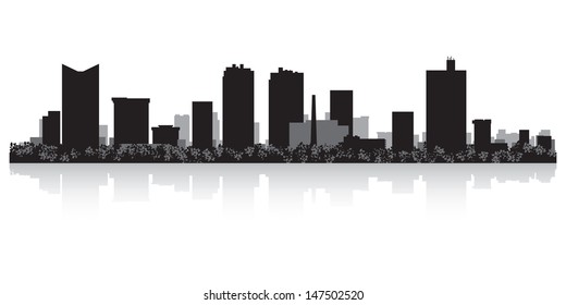 Fort Worth USA city skyline silhouette vector illustration