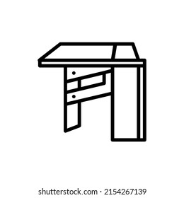 Icono de color de la línea de tabla de libro de tabla de tabla. Espacio aéreo ajustable. Pictograma de esquema para página web, aplicación móvil, promoción