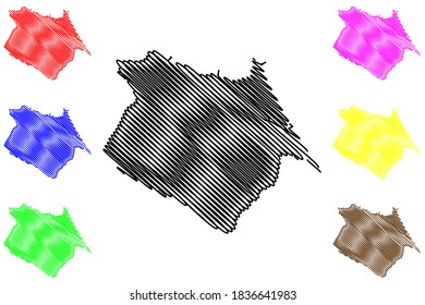 Fortaleza City (Federative Republic of Brazil, Ceara State) map vector illustration, scribble sketch City of Fortaleza map
