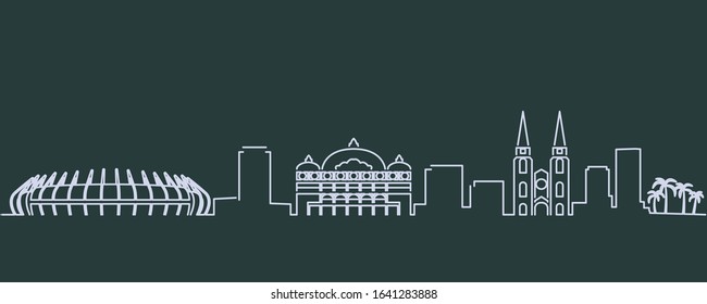 Fortaleza Single Line Skyline Profile