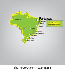 Fortaleza stadium location on map