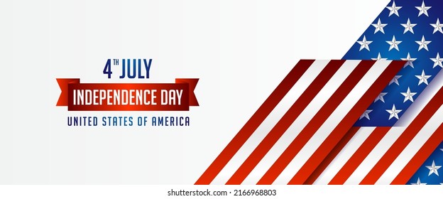 Forth Of July, United States Of America Independence Day Banner Vector