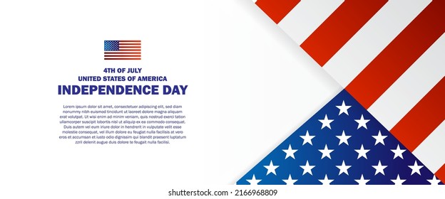 Forth Of July, United States Of America Independence Day Banner Vector