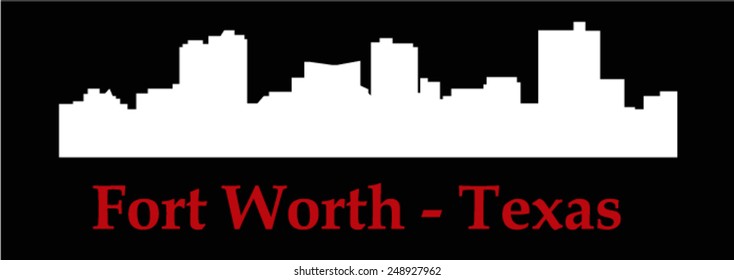 Forth Worth, Texas (city silhouette)