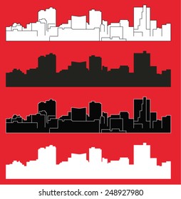 Forth Worth, Texas (city silhouette)