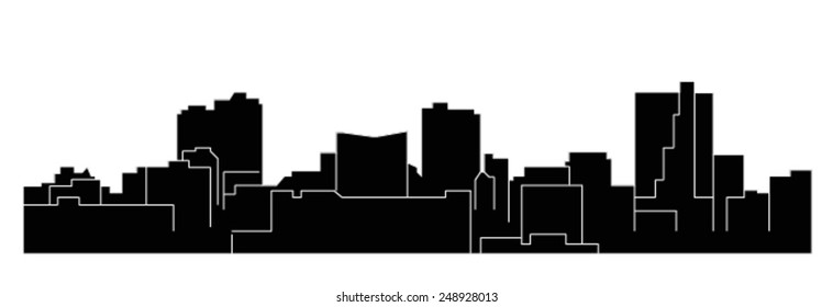 Forth Worth, Texas (city Silhouette)