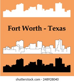 Forth Worth, Texas (city silhouette)