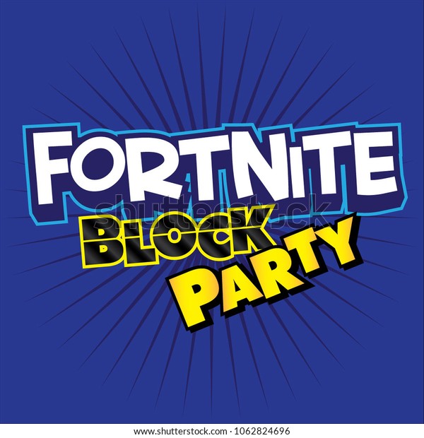 Fortnite Block Party Kidsパーティーイベント Headline For Block のベクター画像素材 ロイヤリティフリー