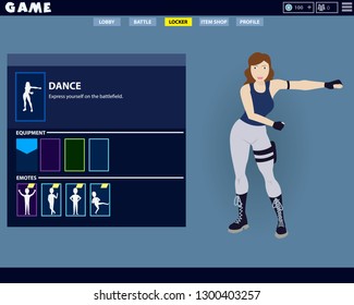 Fortnite Game Woman Character Making A Famous Floss Dance In Game