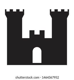 Fortress Black Icon On Isolated Background Stock Vector (Royalty Free ...