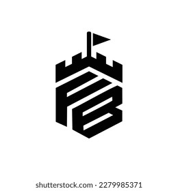 fortress Building logo, letter F and B logo design