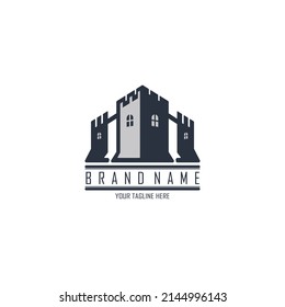 fortress castle tower logo template design for brand or company and other