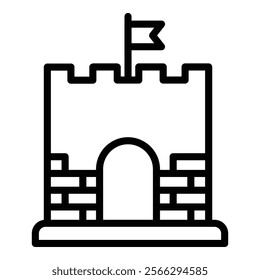 Fortress Icon Element For Design