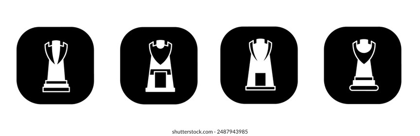 Fortress icon in flat. Fortress icon design. Stock vector.