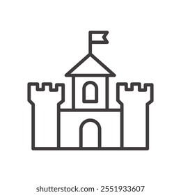 Fortress Icon isolated on white background. Vector icon.