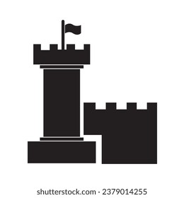 fortress icon logo vector design template