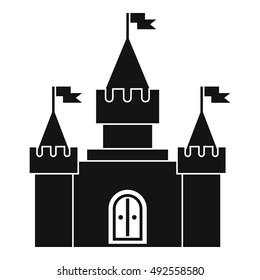 Fortress icon in simple style on a white background vector illustration