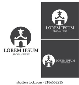 Fortress icon and symbol vector template