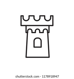 fortress icon vector design eps 10. line icon design
