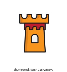 fortress icon vector design eps 10. building icon vector
