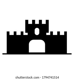 Fortress icon. Fortress vector icon. Fortress icon isolated on white background. Simple icon. Simple logo.