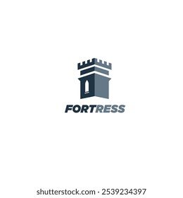 Fortress logo flat vector design