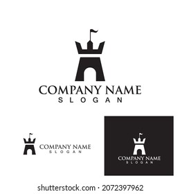 fortress logo and symbol vector