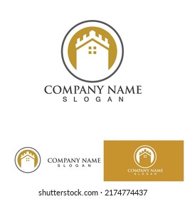Fortress logo and symbol vector
