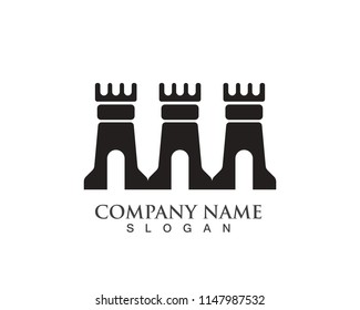 fortress logo  and symbols black vector