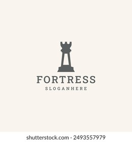 Fortress logo template vector illustration design