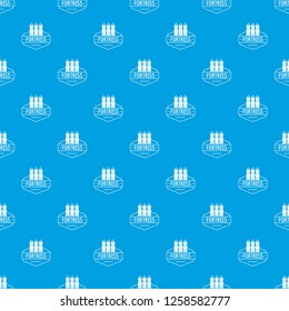 Fortress pattern vector seamless blue repeat for any use