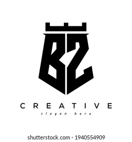 Erstmaliges BZ-Logo, Vektordesign der Festungsschild