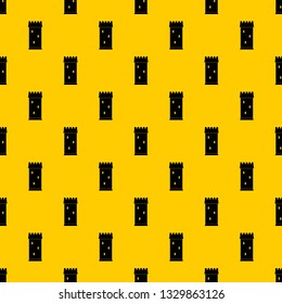 Fortress tower pattern seamless vector repeat geometric yellow for any design