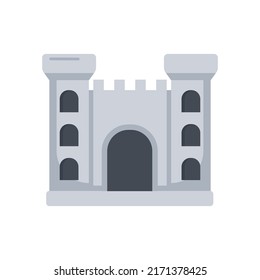 Fortress vector flat icon for web isolated on white background EPS 10 file