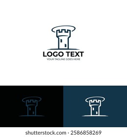 fortress vector logo design template