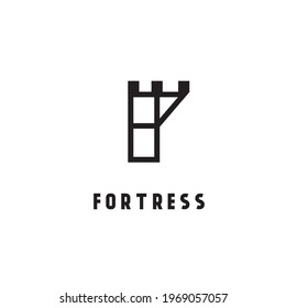 Fortress vector logo. Fortress icon. Vector