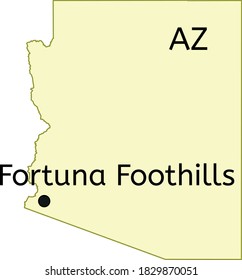 Fortuna Foothills census-designated place location on Arizona map