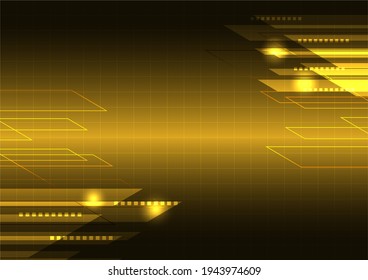 Fortuna Gold color rectangle abstract technology background.