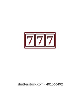 Fortune 777 Red Flat Simple Modern Stock Vector (royalty Free 